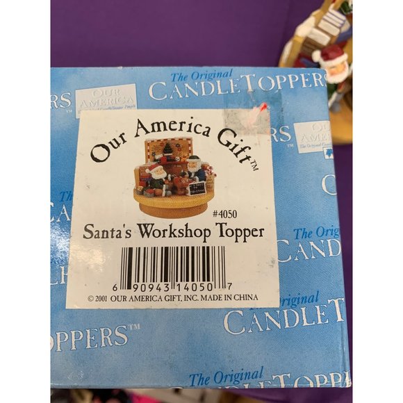 Our American Gift Candle Topper Santa‘s Workshop Topper number 4050 2001 - Picture 2 of 10